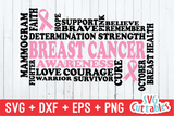Word Art | Breast Cancer Awareness | SVG Cut File