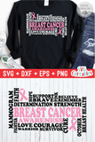 Word Art | Breast Cancer Awareness | SVG Cut File