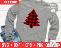 Buffalo plaid Christmas tree svg cut file
