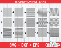 Chevron set of 15 patterns