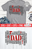 Dad Word Art  | Father's Day | SVG Cut File