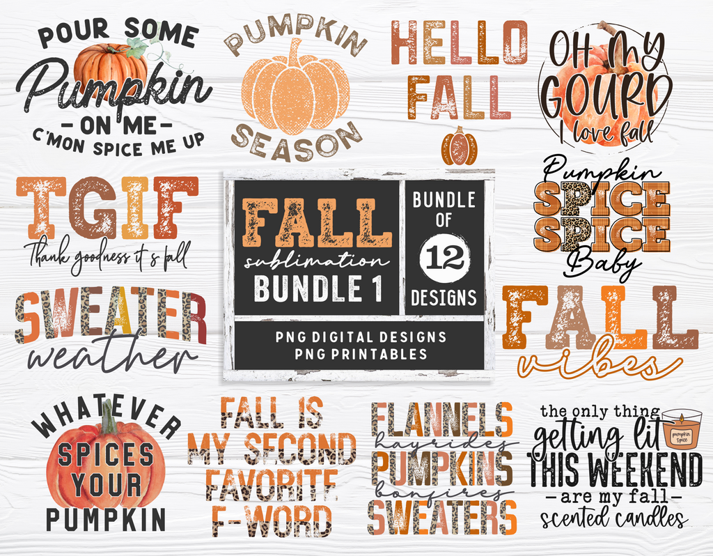 Fall PNG Sublimation Bundle