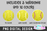 Glitter Baseball PNG Bundle