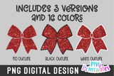 Glitter Cheer Bow PNG Bundle