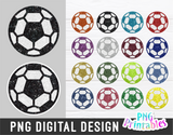 Glitter Soccer Ball PNG Bundle