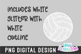 Glitter Volleyball PNG Bundle