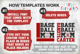 Softball Template 0038 | SVG Cut File