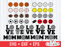Sports Balls SVG  Love / Mom