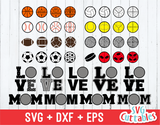 Sports Balls SVG  Love / Mom
