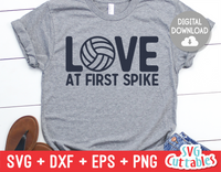 Love at First Spike | Volleyball SVG Cut File