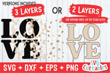 Love Leopard Print | Valentine's Day svg Cut File