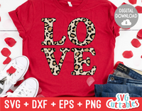 Love Leopard Print | Valentine's Day svg Cut File