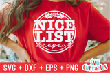 Nice List Dropout  | Christmas SVG