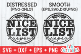 Nice List Dropout  | Christmas SVG