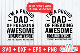 I'm A Proud Dad Of A Awesome Daughter  | Father's Day | SVG Cut File