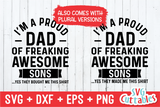 I'm A Proud Dad Of A Awesome Son  | Father's Day | SVG Cut File