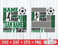 Soccer Subway Art, Girls / Boys version, SVG Template