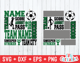 Soccer Subway Art, Girls / Boys version, SVG Template