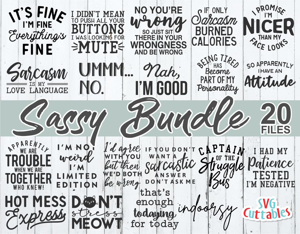 Sassy Bundle 1 | SVG Cut File