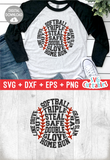 Softball Word Art | SVG Cuttable File