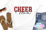 Glitter PNG Alphabet | Red and Silver