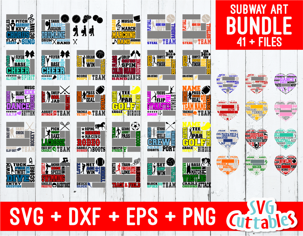 Sports Subway Art Bundle