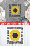Spread Happiness  |  Sunflower SVG Cut File