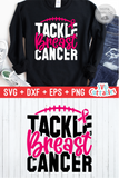 Tackle Breast Cancer | Breast Cancer Awareness | SVG Cut File