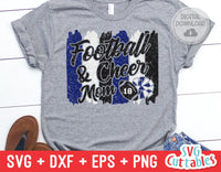 Football and Cheer Mom svg - Football Mom Cut File - svg - dxf - eps - png - Cheer Mom - Brush Stroke
