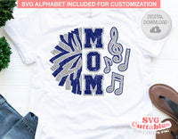 Band Mom and Cheer Mom svg - Band mom svg - eps - dxf - png - Cheer Mom