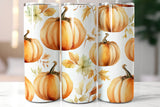 Fall Watercolor Pumpkins 20 oz Skinny Tumbler png Design - Sublimation Tumbler Wrap