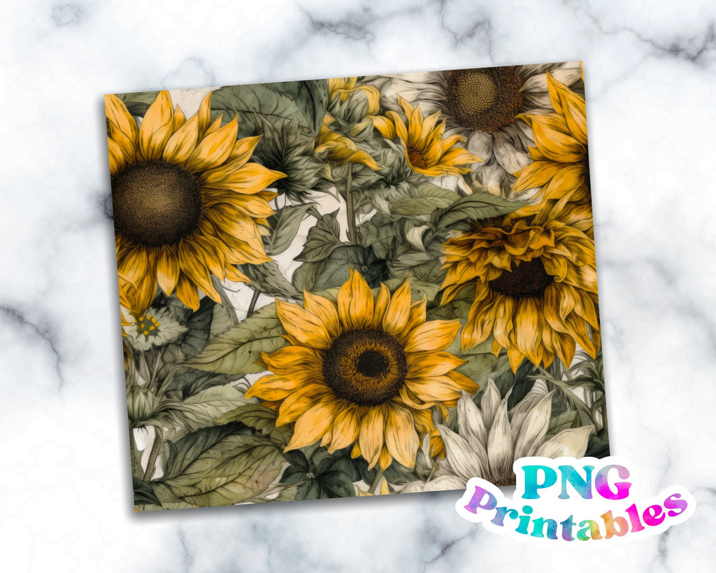 20 oz Sunflowers Sublimation Tumbler Wrap Free Graphic Craft Design -  LinkedGo Vinyl