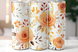 Fall Floral 20 oz Skinny Tumbler png Design - Sublimation Tumbler Wrap