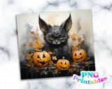 Halloween Bat 20 oz Skinny Tumbler png Design - Sublimation Tumbler Wrap - png File - Straight and Tapered - Digital Download
