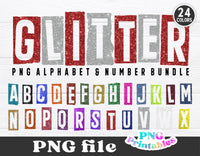 Halftime Glitter Alphabet Bundle png