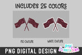 Glitter Color Guard Flags png