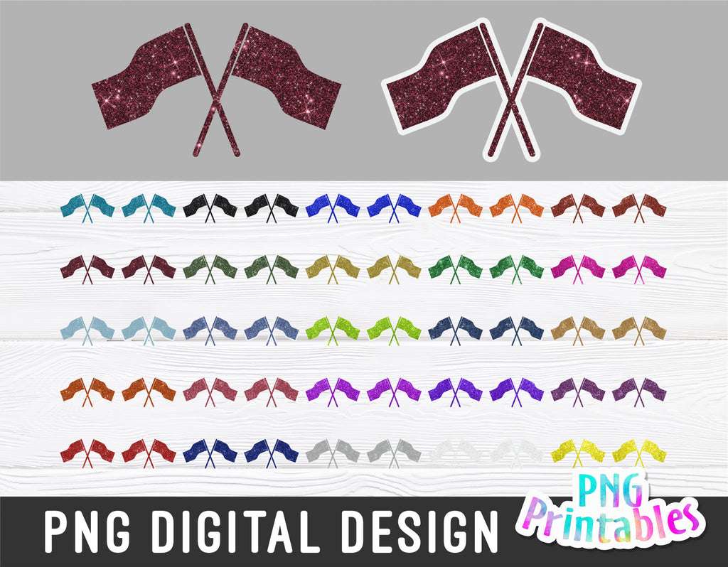 Glitter Color Guard Flags png