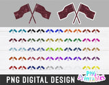 Glitter Color Guard Flags png