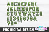 Sequin Sport Alphabet png Lime green and black