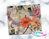 Floral 20 oz Skinny Tumbler png Design