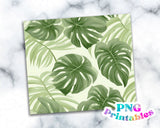 Monstera Floral 20 oz Skinny Tumbler png Design