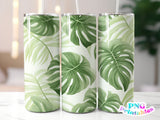 Monstera Floral 20 oz Skinny Tumbler png Design