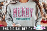 Merry Christmas Sequin png - Christmas Sublimation