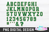 Chenille Alphabet png - Dark Green Alphabet
