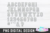 Chenille Alphabet png - White and Silver Alphabet