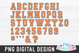 Chenille Alphabet png - Orange With Dark Gray Outline Alphabet