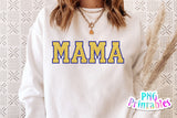 Chenille Alphabet png - Old Gold with Royal Blue Outline Alphabet