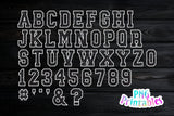 Glitter Sport Alphabet png Black and White