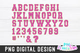 Chenille Alphabet png - Hot Pink Alphabet