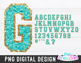 Chenille Alphabet png - Mint Alphabet